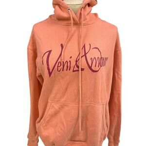 Orange and burgundy hoodie